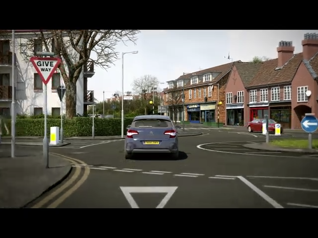 Hazard perception premium clip 23 &mdash; road scene preview