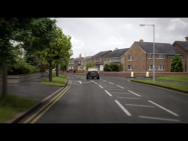 Hazard perception premium clip 32 &mdash; road scene preview