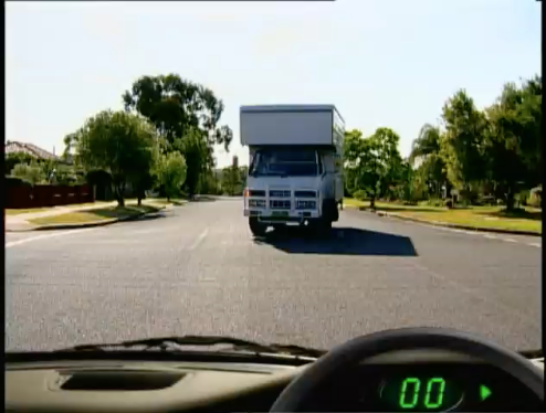 Truck across the intersection &mdash; hazard perception practice clip 39