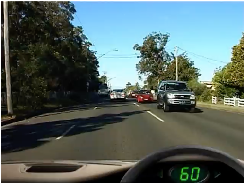 Oncoming traffic at 60 &mdash; hazard perception practice clip 41