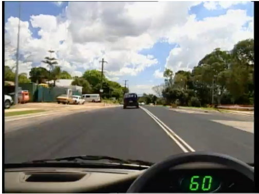 Town street with roadworks &mdash; hazard perception practice clip 49