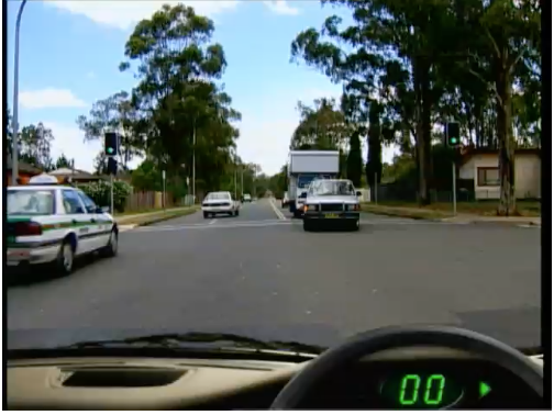 Busy crossing at green &mdash; hazard perception practice clip 51
