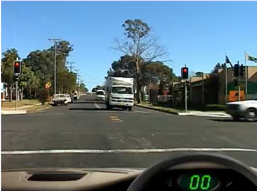 Ute crossing your path &mdash; hazard perception practice clip 56