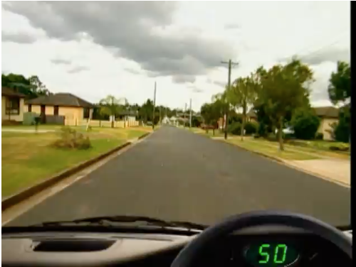 Suburban street dip &mdash; hazard perception practice clip 68