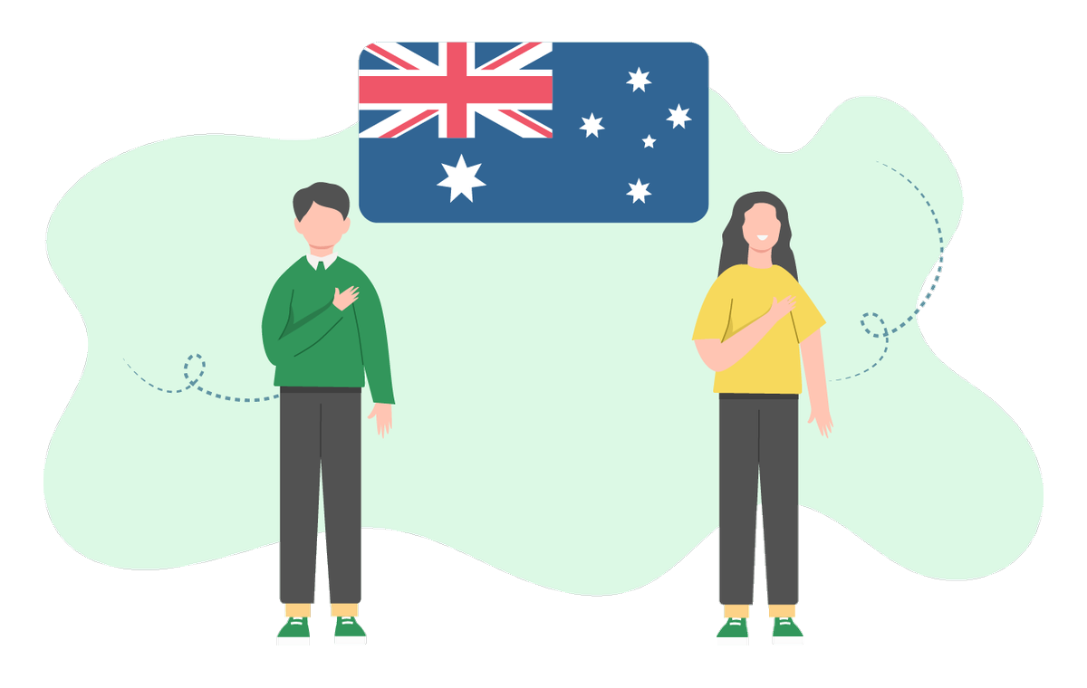 An illustration of the nation of Australia