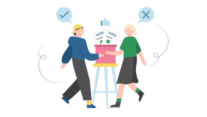 Illustration for the topic Democratic beliefs